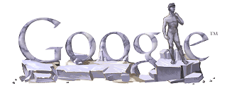 Google Joyeux anniversaire  Michel-Ange ! - 6 mars 2003